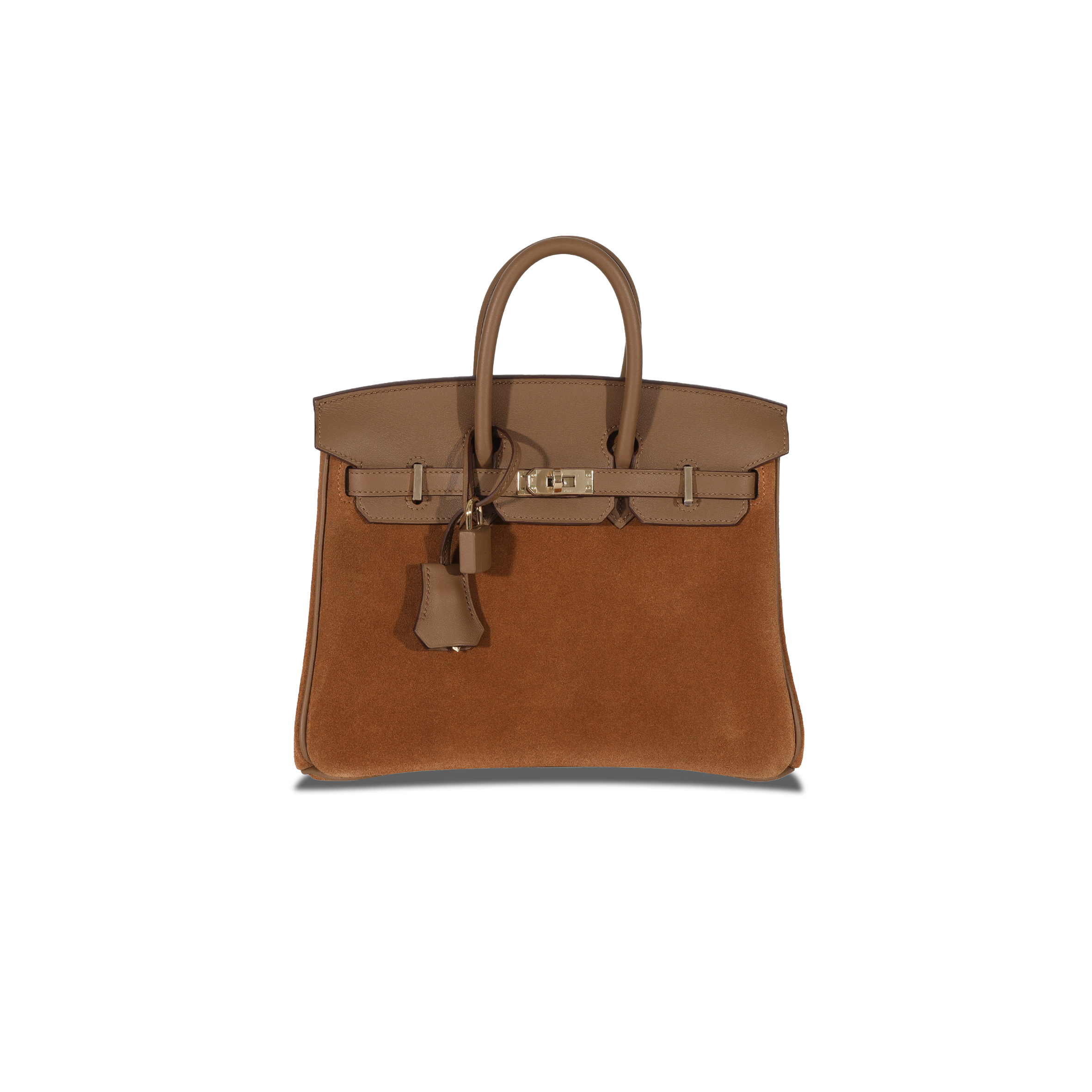 HERMÈS BIRKIN 30 CHAMOIS GOLDEN BROWN ROSE GOLD BUCKLE H028369CC18 (30*23*15cm)